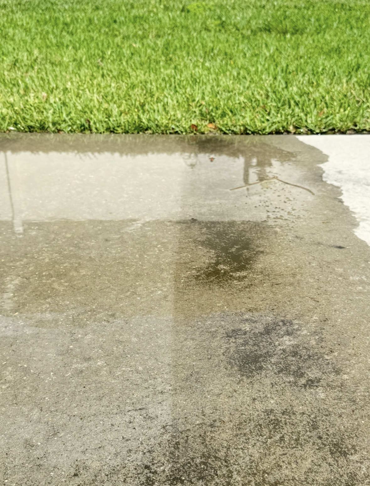 Driveway and sidewalk pressure washing before and after